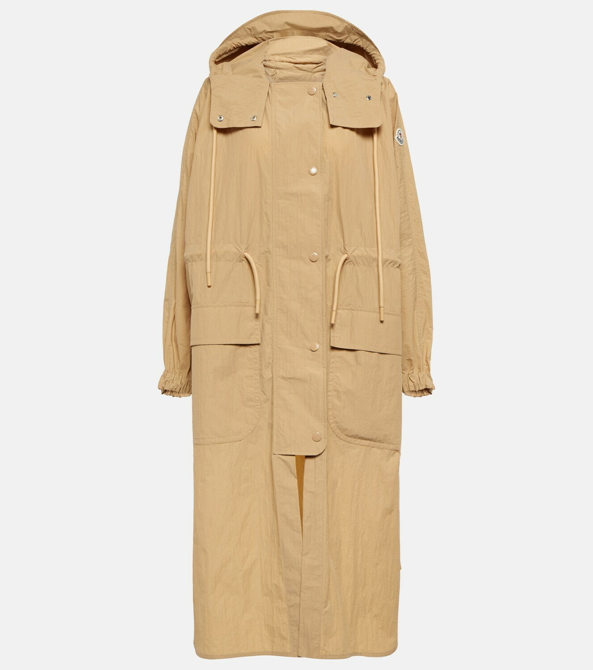 【関税&送料込】Moncler Brown Nylon Sainbel Parka Moncler Grenoble Women's Seigne Long Parka Jacket in Brown
