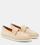 Tod's Double T Ring suede loafers