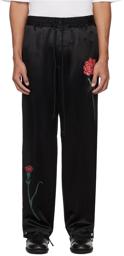 Photo: Song for the Mute Black Falling Flowers Track Pants