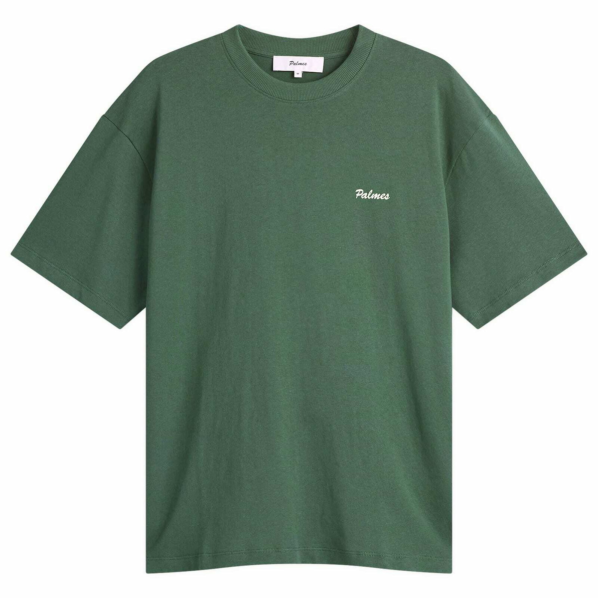 Palmes Men's Logo Stitch T-Shirt in Dark Green