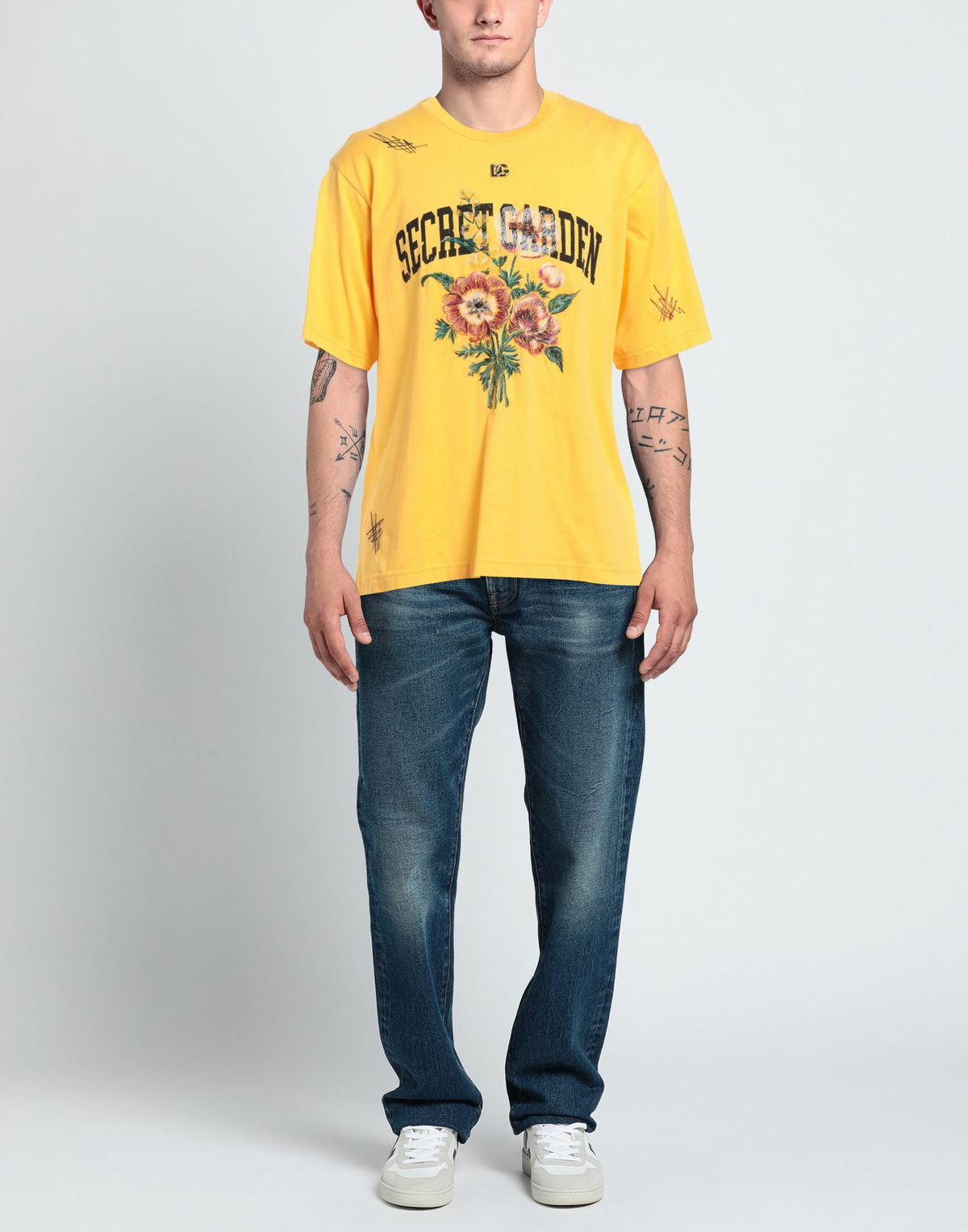 Dolce & gabbana Mens T-shirt in Yellow