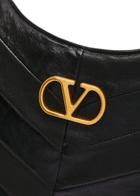 Valentino Logo-plaque Chevron Leather Hobo bag - Black - One Size