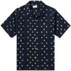 Universal Works Men's Ikat Road Shirt in Night Time Navy