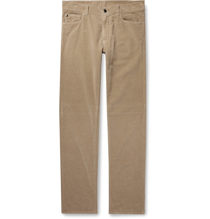 Photo: Canali - Brushed Stretch-Cotton Trousers - Neutrals