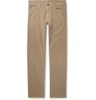 Canali - Brushed Stretch-Cotton Trousers - Neutrals