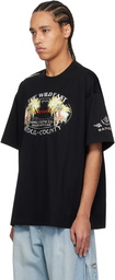 WOOYOUNGMI Black Palm Tree Graphic T-shirt
