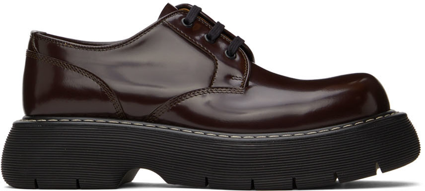 Bottega Veneta Burgundy Swell Lace-Up Boots Bottega Veneta Bottega Veneta Burgundy Swell Lace-Up Boots Bottega Veneta