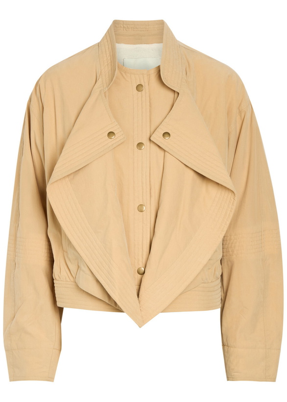 Photo: Isabel Marant Tricia Layered-effect Woven Jacket Camel
