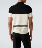 Valentino VLogo striped cotton polo sweater