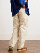 KAPITAL - Lumber Embroidered Straight-Leg Cotton-Canvas Cargo Trousers - Neutrals