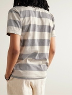 Velva Sheen - Striped Cotton-Jersey T-Shirt - Gray