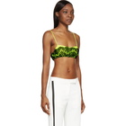 Christopher Kane Black and Chartreuse Lace Overlay Bralette