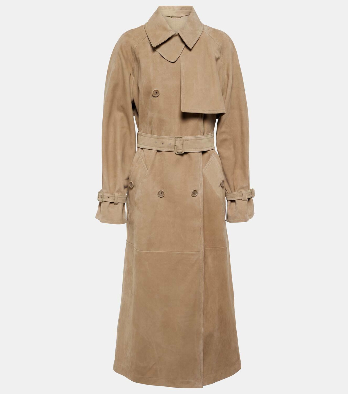 Max Mara Quinto oversized suede trench coat Max Mara