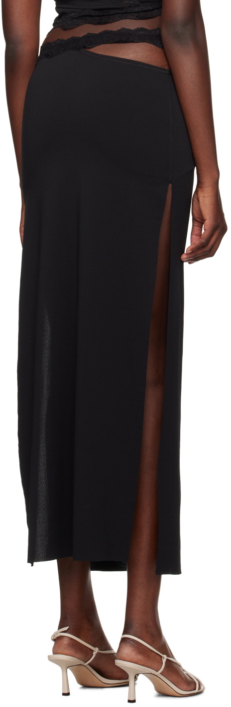 BEC + BRIDGE Black Ria Split Midi Skirt