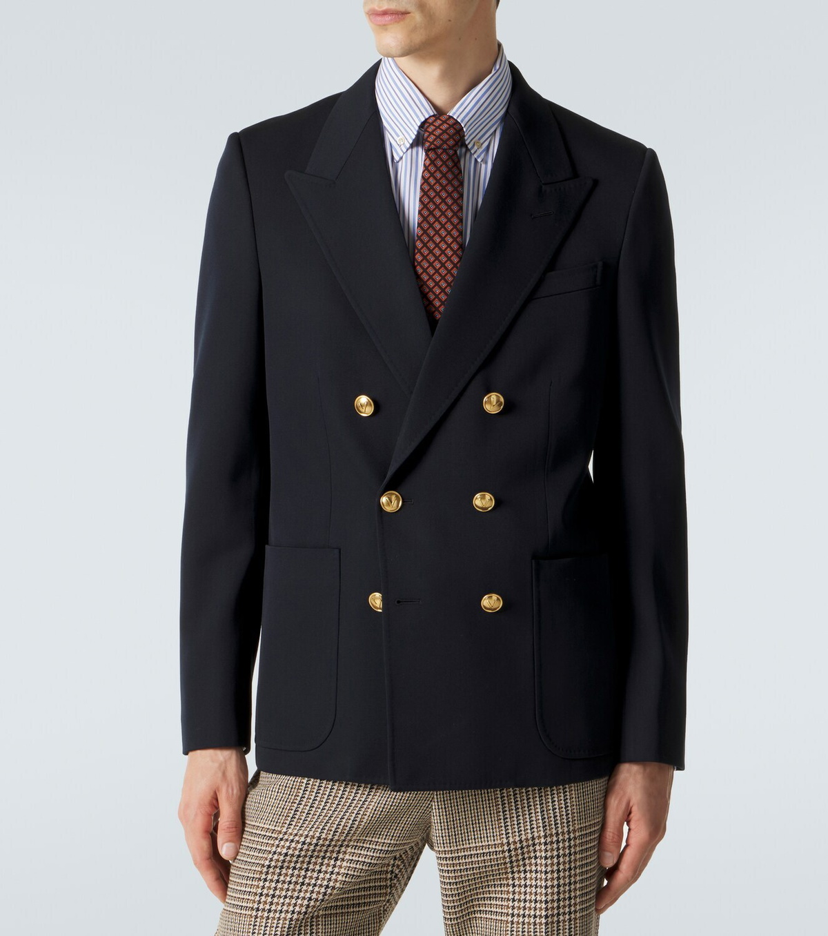 Valentino Double-breasted virgin wool blazer
