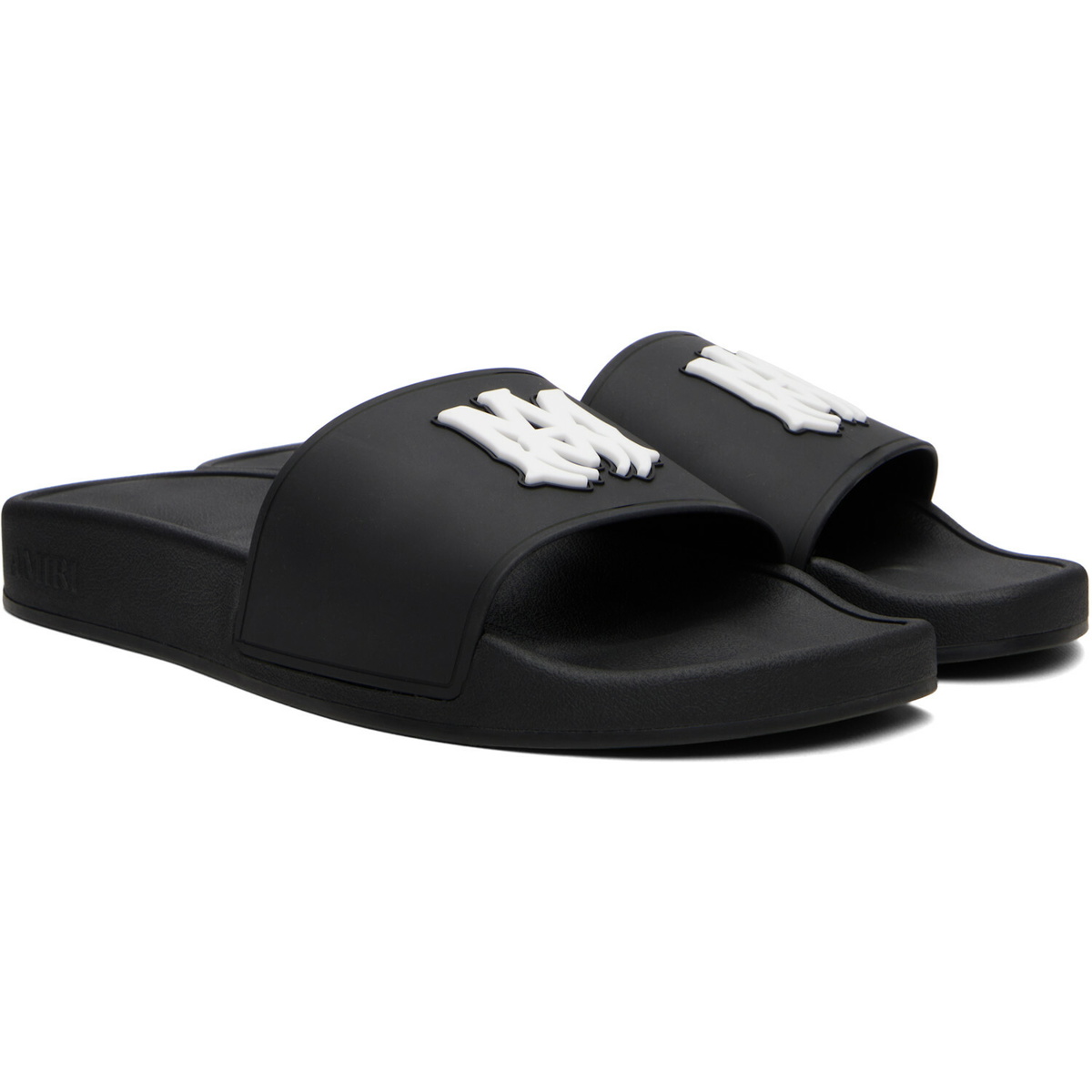 AMIRI Black 'MA' Pool Slides
