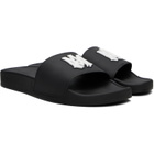 AMIRI Black 'MA' Pool Slides
