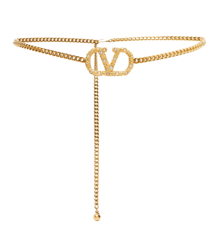 Photo: Valentino VLogo crystal-embellished belt