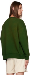 Palm Angels Green College Sweatshirt