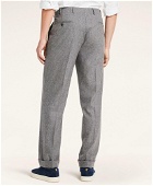 Brooks Brothers Men's Regent Fit Pleat-Front Stretch Micro-Houndstooth Trousers | Grey