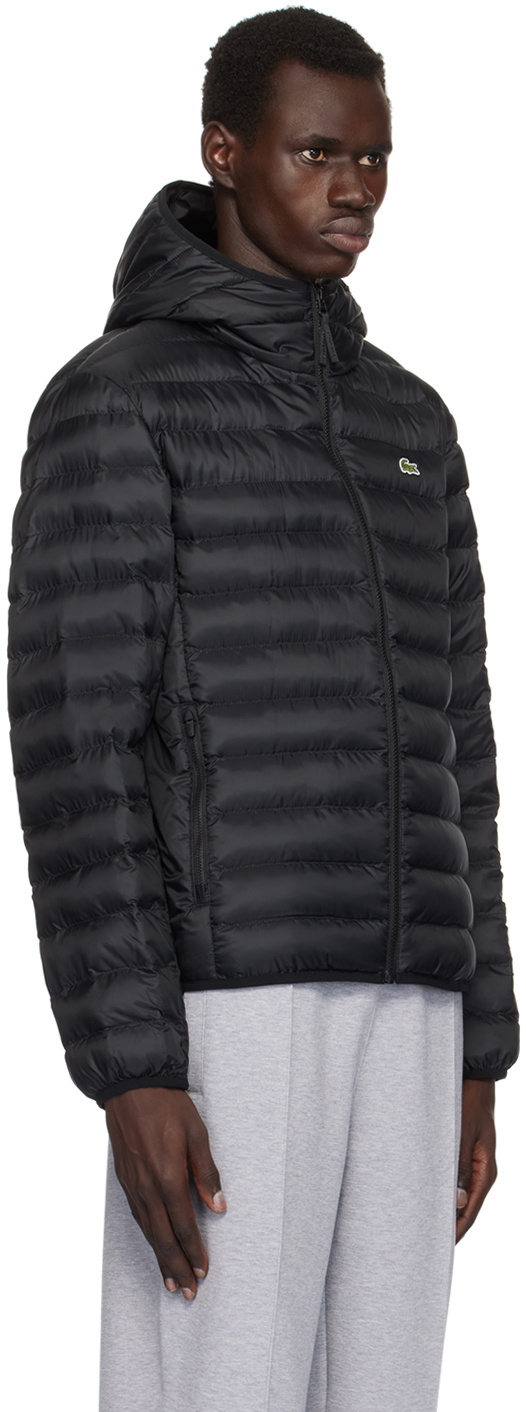Lacoste Black Zip Puffer Jacket