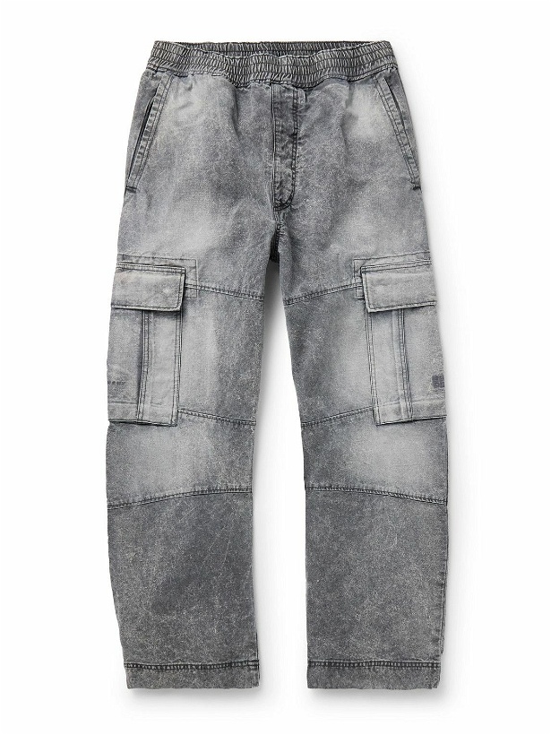 Photo: Givenchy - Straight-Leg Panelled Cargo Trousers - Gray