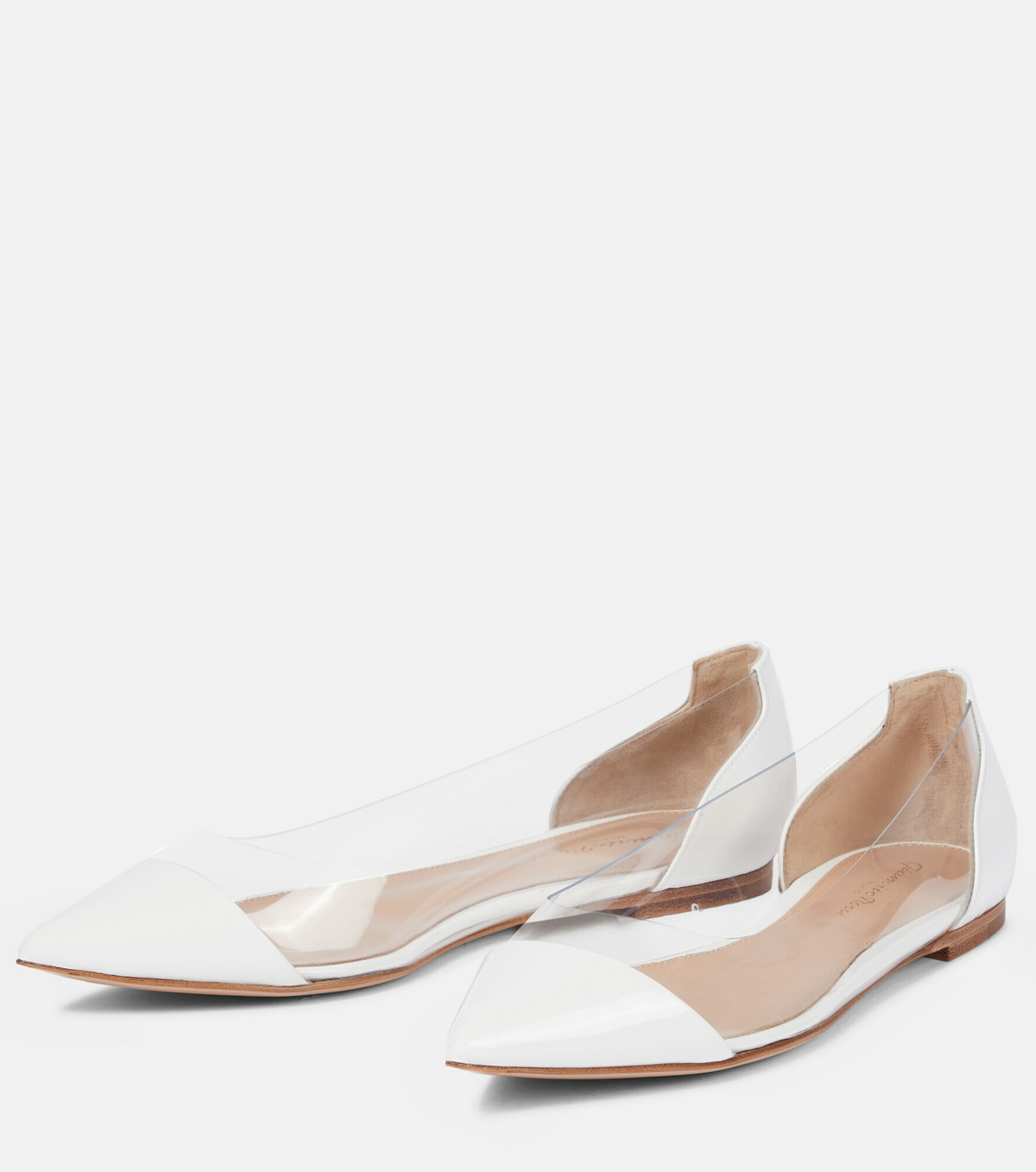 Gianvito Rossi - Plexi leather and PVC ballet flats