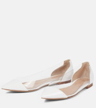 Gianvito Rossi - Plexi leather and PVC ballet flats
