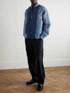 Kardo - Max Kantha-Embroidered Cotton Bomber Jacket - Blue