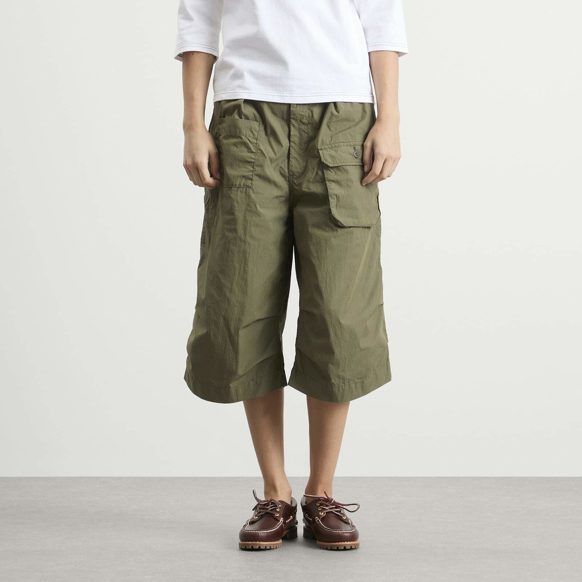 Beams Boy Women's Military Shorts in Olive