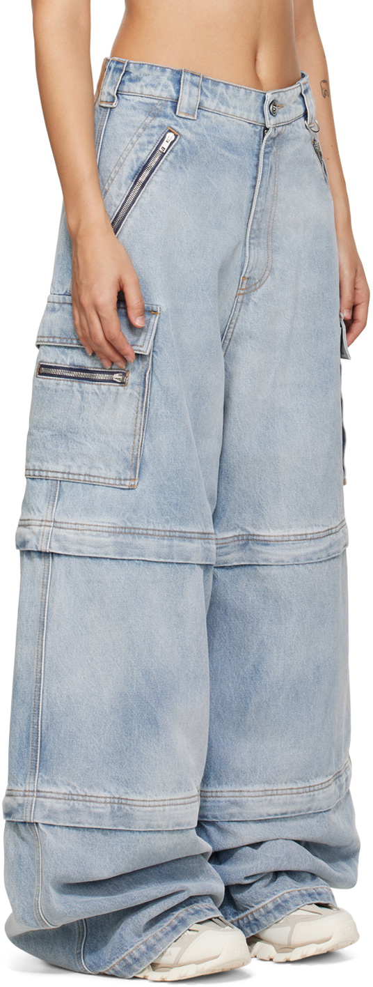 VETEMENTS Blue Big Shape Transformer Jeans Vetements