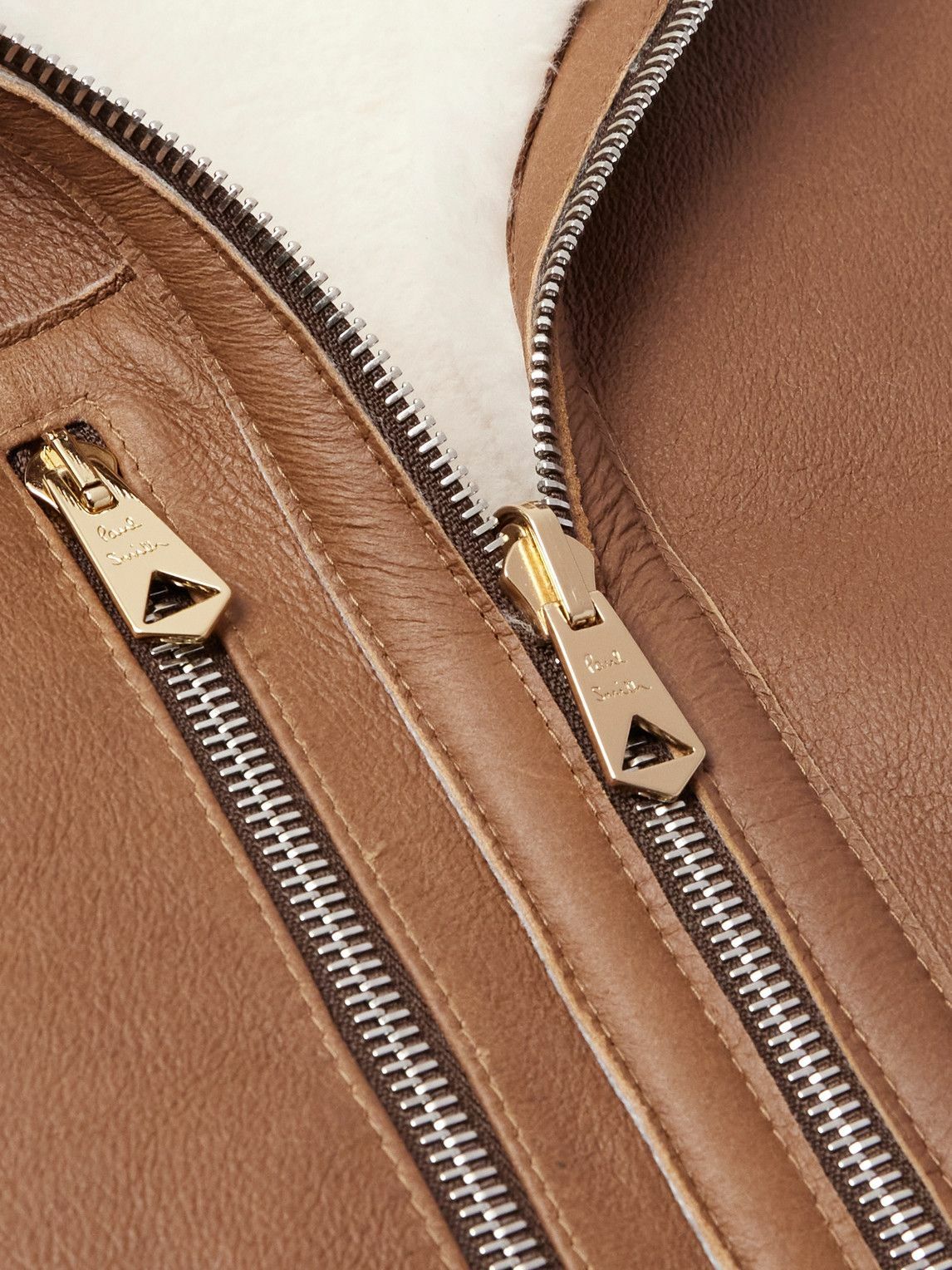 Paul Smith - Reversible Shearling Gilet - Brown