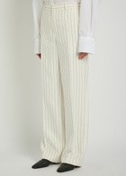 Polo Ralph Lauren Pinstriped Straight-leg Trousers Cream