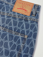 Valentino Garavani - Toile Wide-Leg Logo-Print Jeans - Blue