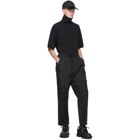 Juun.J Black Half-Pinstripe Cargo Pants