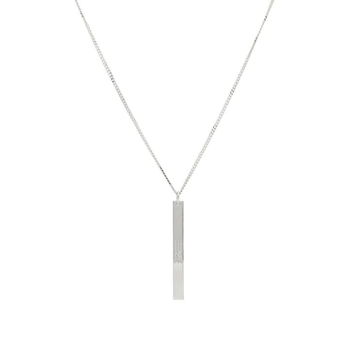 Photo: MM6 Maison Margiela Men's Pendant Necklace in Polished Palladio 