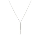 MM6 Maison Margiela Men's Pendant Necklace in Polished Palladio 