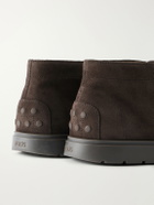 Tod's - Suede Lace-Up Boots - Brown