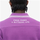 Fred Perry x BAPE Camo Polo Shirt in Purple