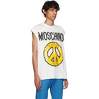 Moschino White The Sims Edition Pixel Peace Tank Top