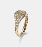 David Yurman Petite Pavé 18kt gold pinky ring with diamonds