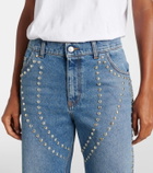 Stella McCartney Studded low-rise wide-leg jeans