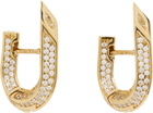 Burberry Gold Hollow Spike Pavé Earrings