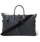 Tod's - Leather-Trimmed Suede Holdall - Navy