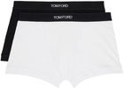 TOM FORD Two-Pack Black & White Boxer Briefs