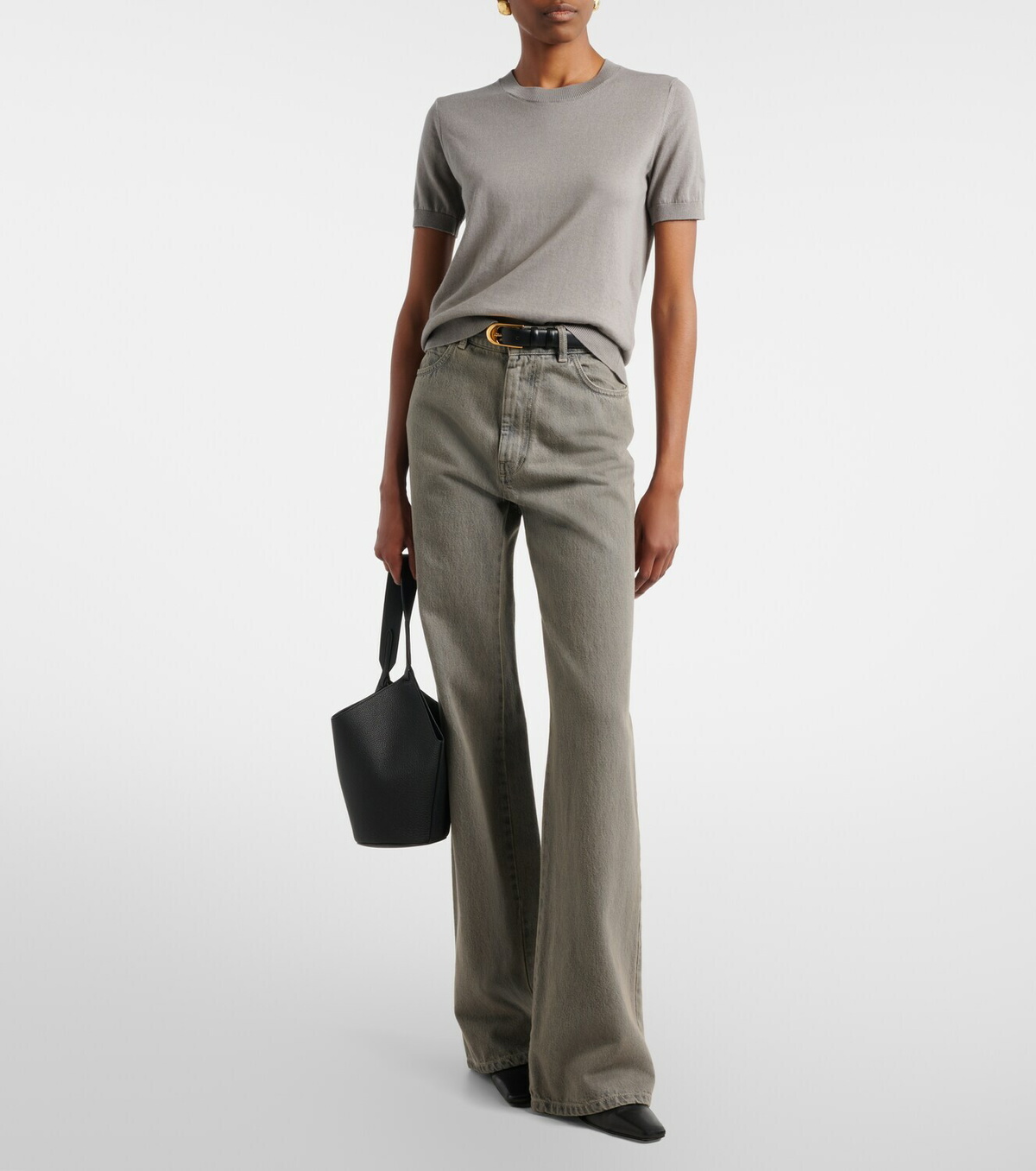 'S Max Mara Cotton, silk, and cashmere knitted top
