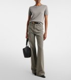 'S Max Mara Cotton, silk, and cashmere knitted top