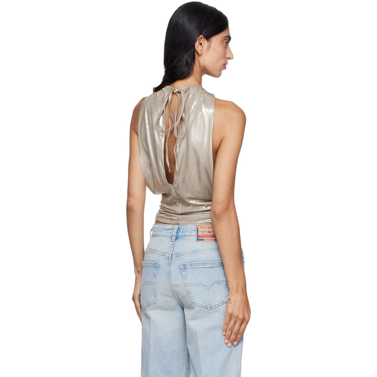 Diesel Taupe T-DYVYNY Top