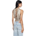 Diesel Taupe T-DYVYNY Top