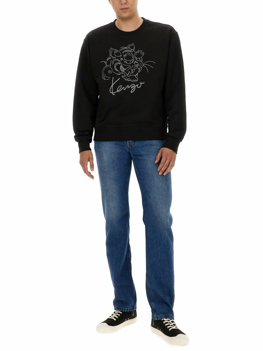 【送料&関税込】Kenzo Felpa C/zip Hoodie Viola/nero KENZO | Felpa Nero Uomo | YOOX